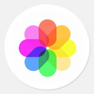 iOS Fotos App Icon Runder Aufkleber