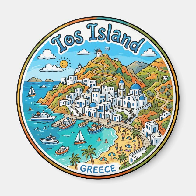 Ios Insel Griechenland Magnet (Vorne)
