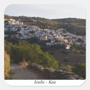 Ioulis - Kea Quadratischer Aufkleber