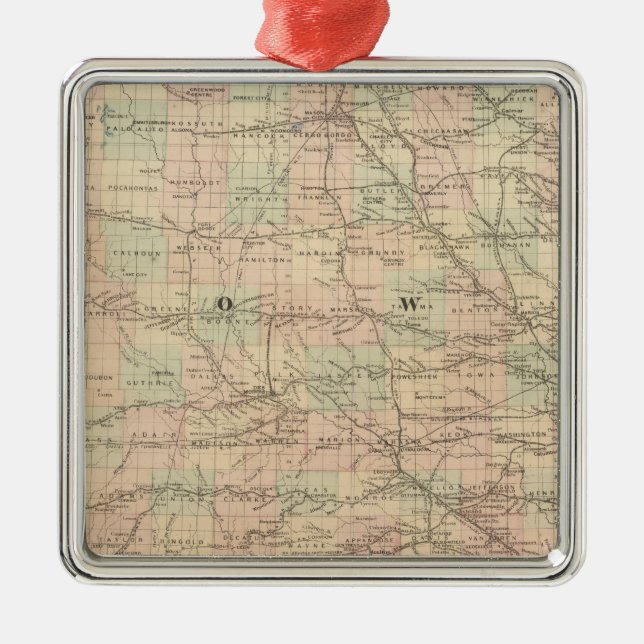 Iowa 6 silbernes ornament (Vorne)