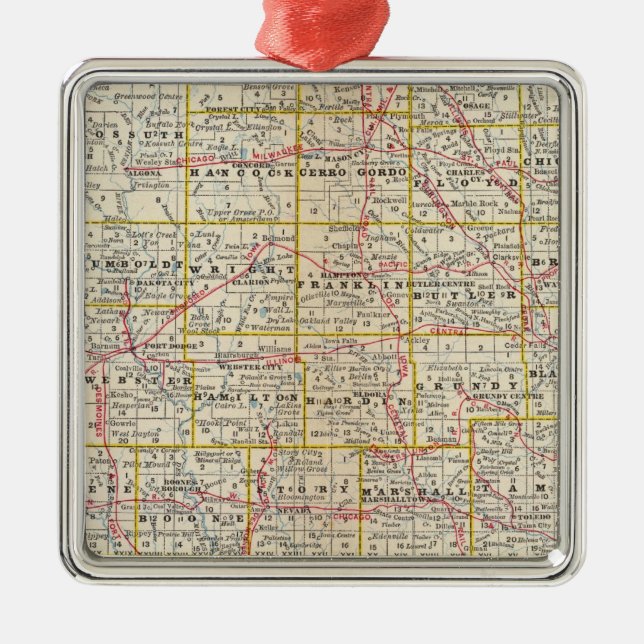 Iowa 6 silbernes ornament (Vorne)