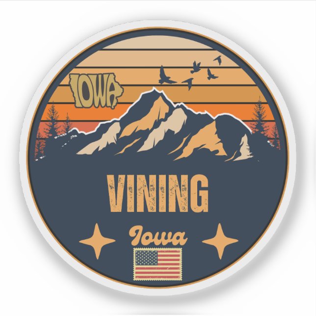 Iowa Aufkleber (Vorderseite)