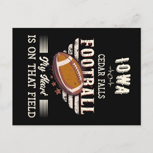 Iowa Cedar Falls American Football Postkarte (Vorderseite)