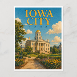 Iowa City Iowa Old Capitol GeoSaga Postkarte