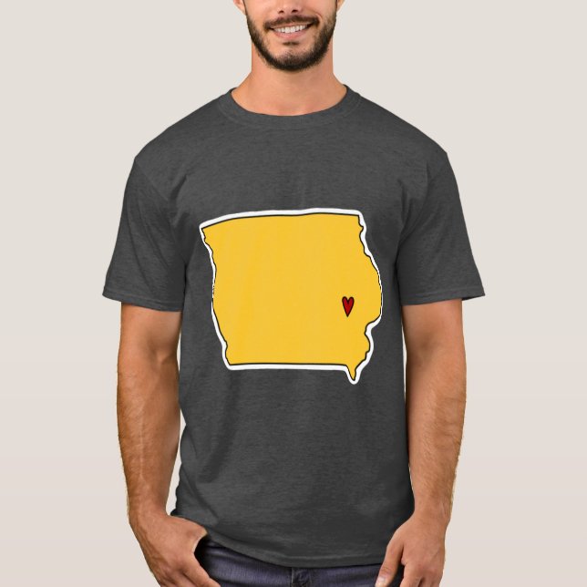 Iowa City State Outline T-Shirt (Vorderseite)