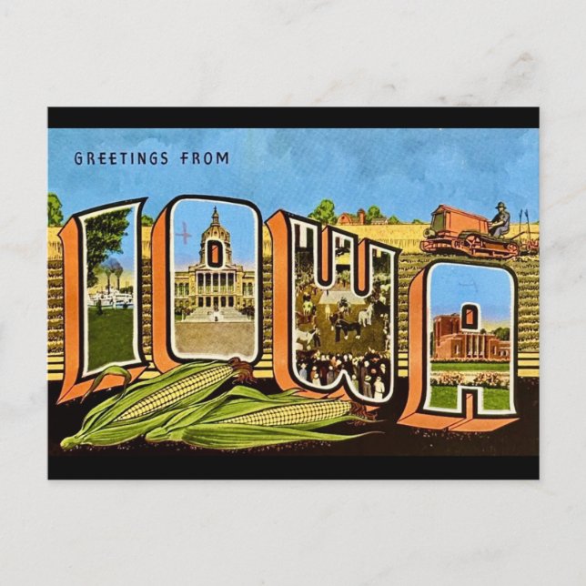 Iowa Corn State Postkarte (Vorderseite)