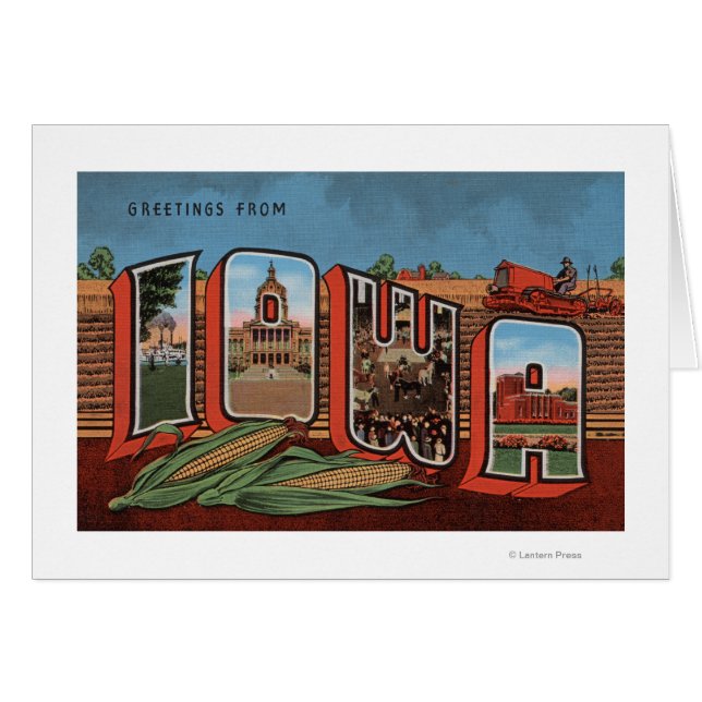 Iowa (Cornfields & Corn) - Große Buchstabenszenen (Vorderseite (Horizontal))