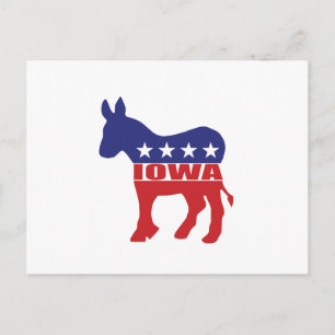 Iowa Demokrat Donkey Postkarte