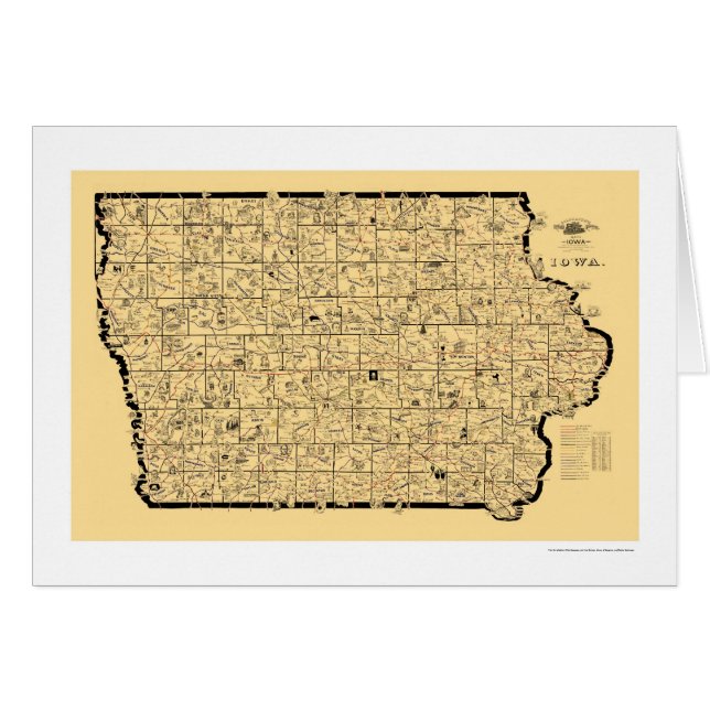 Iowa-Eisenbahn-Karte 1897 (Vorderseite (Horizontal))