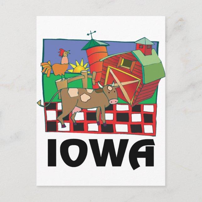 Iowa Farm Postkarte (Vorderseite)