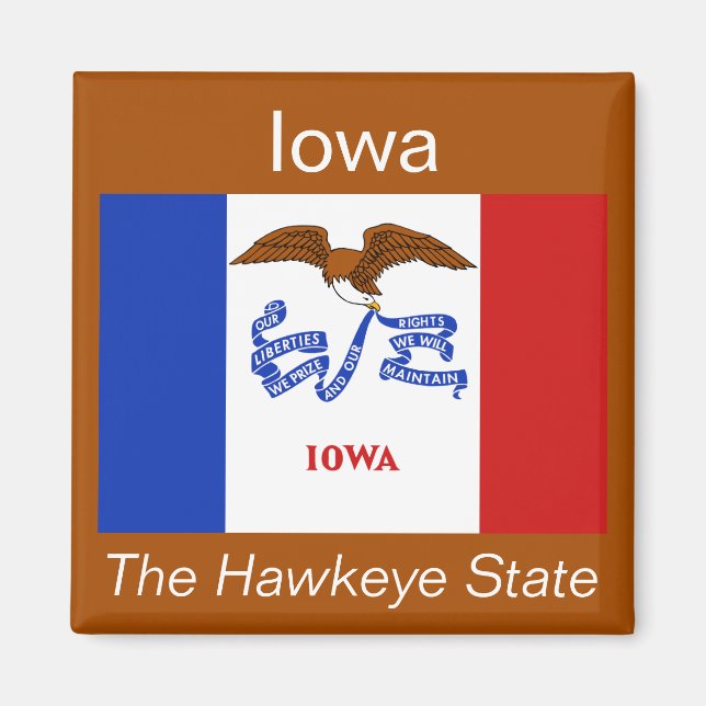 Iowa Flag Magnet (Vorne)