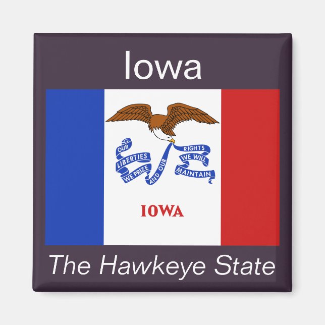 Iowa Flag Magnet (Vorne)