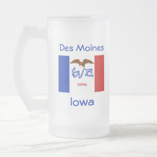Iowa Flag Map City Tasse