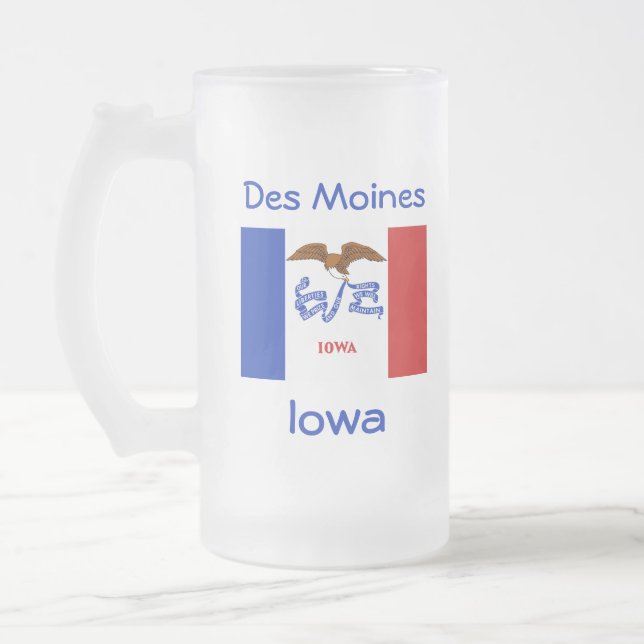 Iowa Flag Map City Tasse (Links)