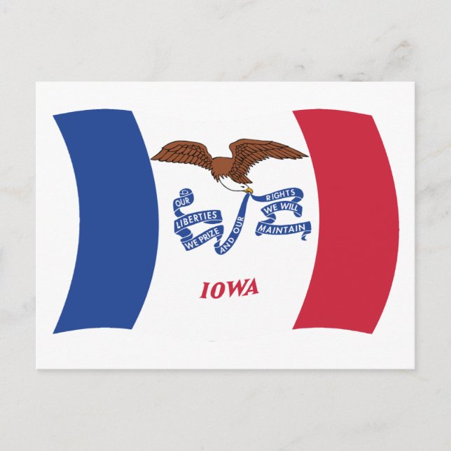 Iowa Flag Postcard Postkarte (Vorderseite)