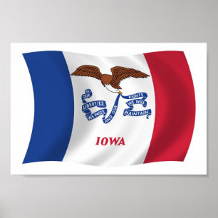 Iowa Flag Poster Print