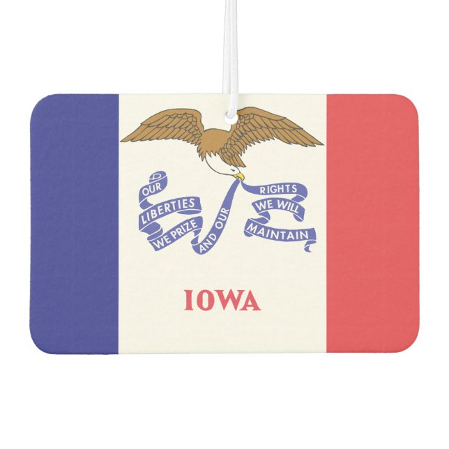 IOWA-Flagge - Autolufterfrischer (Vorderseite)