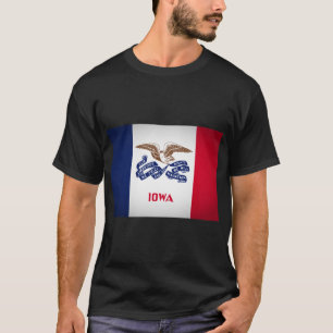 Iowa-Flagge des Staates übergroß T-Shirt