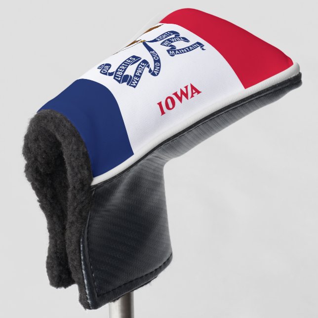 Iowa-Flagge Golf Headcover (3/4 Vorderseite)