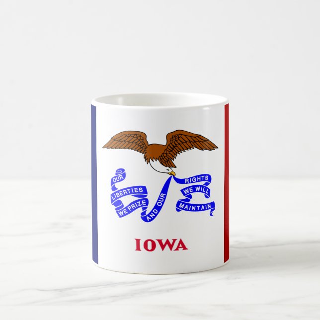 Iowa-Flagge Kaffeetasse (Mittel)