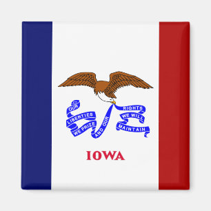 Iowa-Flagge Magnet