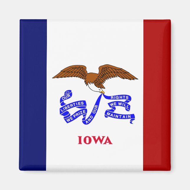 Iowa-Flagge Magnet (Vorne)