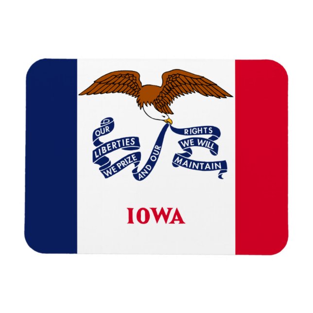 Iowa-Flagge Magnet (Horizontal)