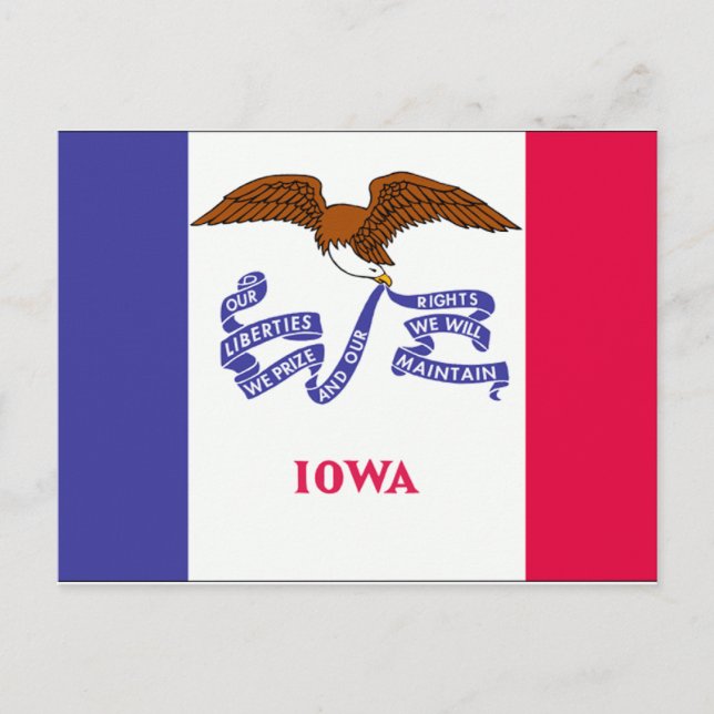 Iowa-Flagge Postkarte (Vorderseite)