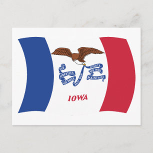 Iowa-Flaggen-Postkarte Postkarte