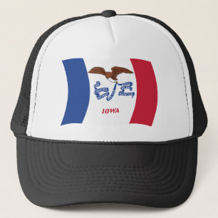Iowa-Flaggenmütze Truckerkappe