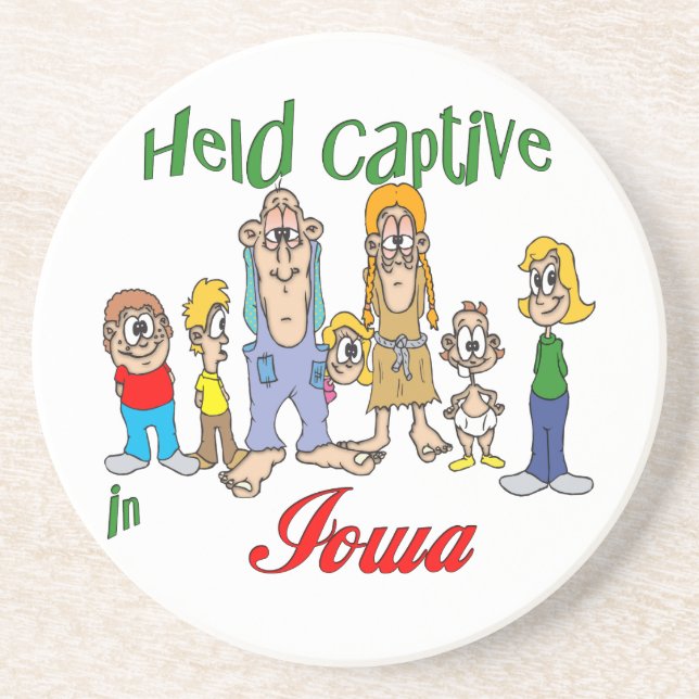 Iowa Funny Trailer Park Dessous de verre de grès (Devant)