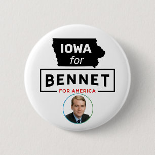 Iowa für Michael Bennet für Präsidenten Button