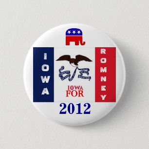 Iowa für Romney 2012 Button