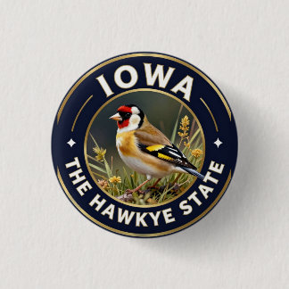 🌼 Iowa Goldfink Prairiele Erbe Button