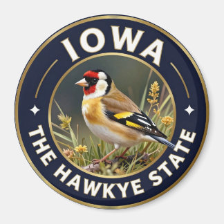 🌼 Iowa Goldfink Prairiele Erbe Magnet