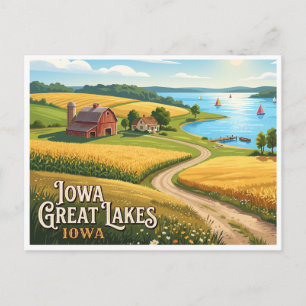 Iowa Great Lakes Arnolds Park Postkarte