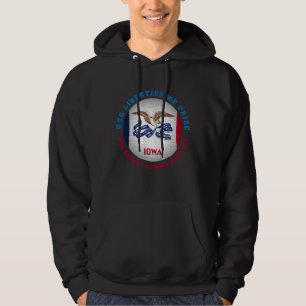 IOWA HAWKEYE STAAT FLAG HOODIE