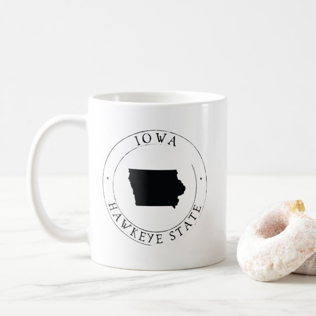 Iowa Hawkeye State Coffee Mug (Avec donut)