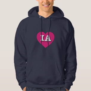 Iowa Hot Pink Heart - I Liebe IA Hoodie