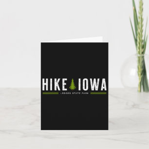 Iowa Ia Ledges Staat Park Wandern Tree Retro Grafi Karte