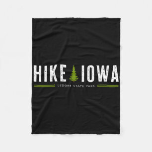 Iowa Ia Ledges State Park Wanderung Baum Retro-Gra Fleecedecke