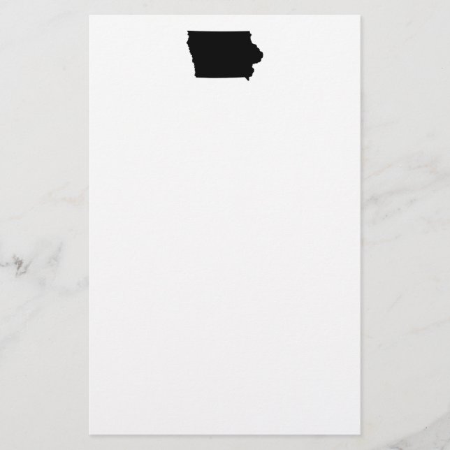 Iowa in Schwarz und Weiß Briefpapier (Vorderseite)