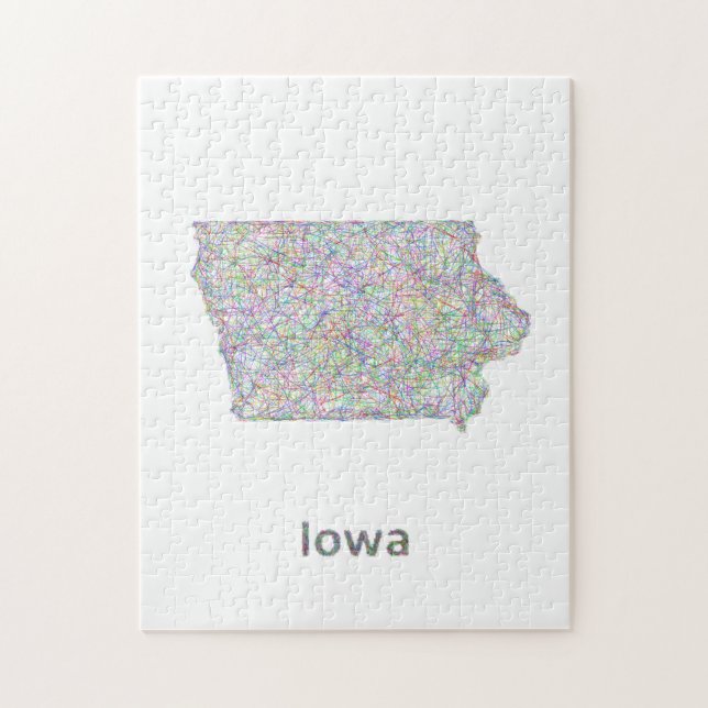 Iowa-Karte (Vertikal)