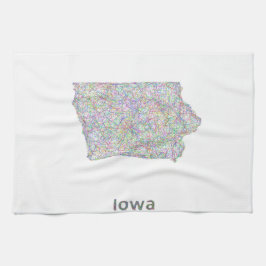 Iowa-Karte Geschirrtuch