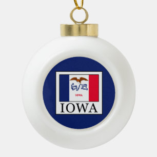 Iowa Keramik Kugel-Ornament