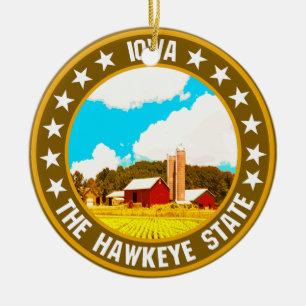 Iowa Keramik Ornament