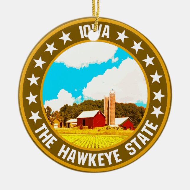 Iowa Keramik Ornament (Vorne)