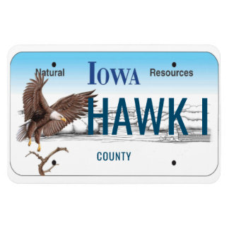Iowa Lizenzplatte flexibel Magnet