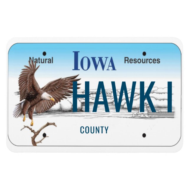 Iowa Lizenzplatte flexibel Magnet (Horizontal)