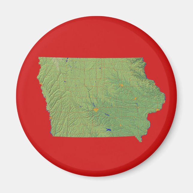 Iowa Map Magnet (Vorne)